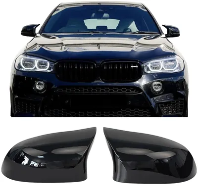 Für BMW X3 F25 X4 F26 X5 F15 X6 F16 Spiegelkappen Schwarz Glanz Spiegel Gehäuse in der Farbe Schwarz von Carparts-Online GmbH