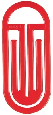 Produktbild von Büroklammern King Klip mit Bogen 38mm VE=30 Stück rot