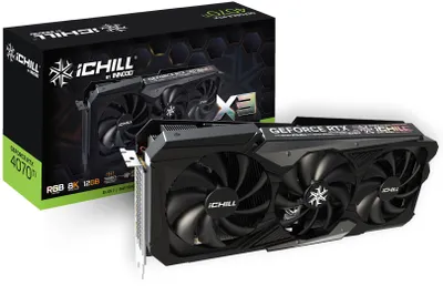 Zdjęcie produktu dla INNO3D iChill Geforce RTX 4070 Ti x3, GeForce RTX 4070 Ti, 16 GB, GDDR6X, 192 bit, 7680 x 4320 px, PCI Express x16 4.0