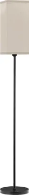 Produktbild von Fortuna Lai Stehlampe, Moderne Stehleuchte mit Fußschalter, Schirm mit Leinenoptik, Standlampe für Wohnzimmer, Schlafzimmer, exkl.Glühbirne, Schwarz
