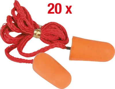 Obrázok produktu pre KS TOOLS Štuple do ušíPolyuretánso šnúrou 20 párov - 985.7051