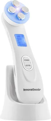 Produktbild von InnovaGoods® Gesichtsmassagegerät mit Radiofrequenz, Fototherapie und Elektrostimulation WaCe, verjüngt Ihre Haut, reduziert Falten 5 Massage-Modi