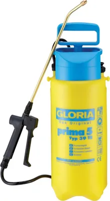 Produktbild von GLORIA Prima 5, Handgartenspritzer, 7 l, 5 l, Blau, Gelb, Kunststoff, Messing