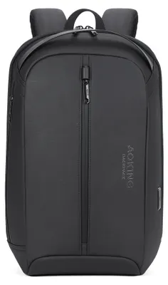 Produktbild von Aoking Schwarzer Rucksack aus Polyester mit Reißverschluss, multifunktionalen Fächern und verstellbarem Trageriemen
