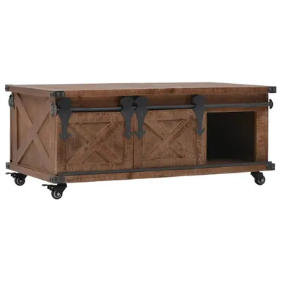 Obrázek produktu pro Konferenční stolek z masivní jedle 91 x 51 x 38 cm hnědý