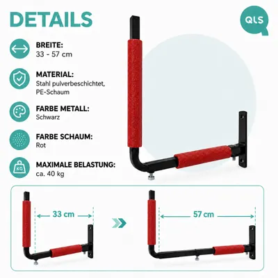 Immagine prodotto di QLS box da tetto per montaggio a parete box da tetto per sci box in schiuma paraurti rosso 82 cm BOX1 4895