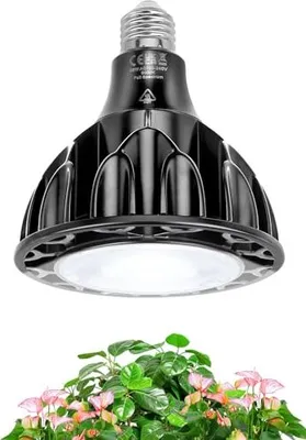 Produktbild von 36 -W -LED -Pflanzenlampe Vollspektrum in Innenpflanzen, 6000 K Tageslichtlampe, E27 Wachsen licht, hohe PPFD -Lichter Gewächshaus, Gemüse, Gemüse