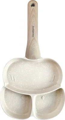 Produktbild von 3-in-1 Marmorpfanne für Eier, Pfannkuchen und Crêpes 18 cm, BEIGE, KLAUSBERG KB-7825