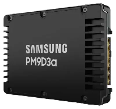 Productafbeelding van 2,5" Samsung PM9D3a 7,68 TB SSD, 1,0 DWPD, 63,5 mm, U.2 PCIe 5.0 x4 (NVMe), 256-bit AES encryptie
