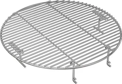 Productafbeelding van Famanu grillrooster van roestvrij staal - geschikt voor houtskoolbarbecues - 44,5 cm