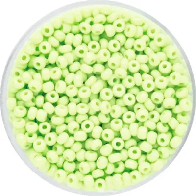 Produktbild von Rocailles opak hellgrün 2,6 mm 17 g