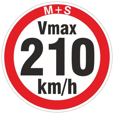 Produktbild von Geschwindigkeitsaufkleber 210 km/h Aufkleber Reifen