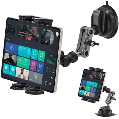 Image de Support robuste et durable pour tablette, conçu pour une utilisation en voiture, avec ventouse
