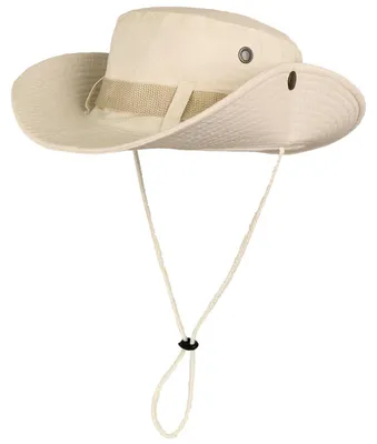 Produktbild von Sonnenhut Herren Breite Krempe Faltbar Atmungsaktiv Beige