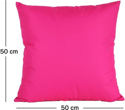 JACK 2er Set Outdoor Kissenhülle Kissenbezug 50x50cm Wasserfest Sitzkissen Lounge Kissen Garten Stuhl Lotus Effekt, Farbe:Pink