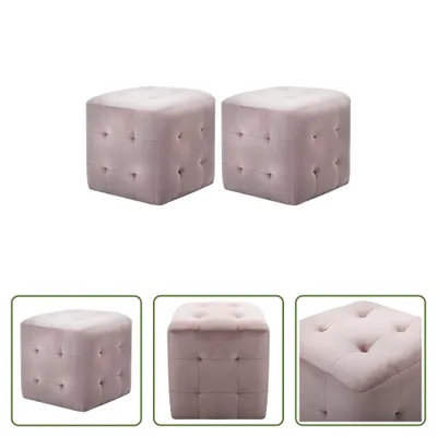 Produktbild von The Living Store Nachttische 2 Stk. Rosa 30x30x30 cm Samtstoff