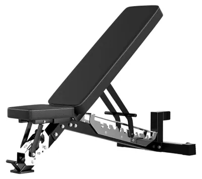 Image de PH Fitness Banc de musculation réglable avec système de réglage à échelons et roulettes de transport – haute résistance, idéal pour la musculation et le home gym