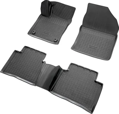 Image de Tapis de sol en caoutchouc 3D adaptés à la Toyota Prius IV | Année de construction 2016-2022 | Ajustement parfait avec rebord