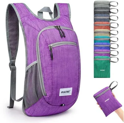 Obrázek produktu pro Malý skládací batoh 10–15 l, fialový, outdoorový