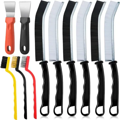 Imagen del producto de Juego de cepillos de limpieza, de 11 piezas, con diferentes cepillos y espátulas, para la cocina y el baño