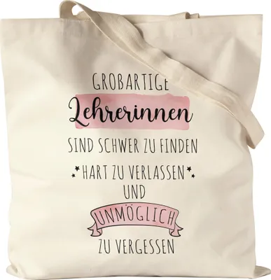 Produktbild von Großartige Lehrerinnen Sind Schwer Zu Finden Jutebeutel Stoffbeutel Canvas Dankeschön Geschenk Hart Zu Vergessen