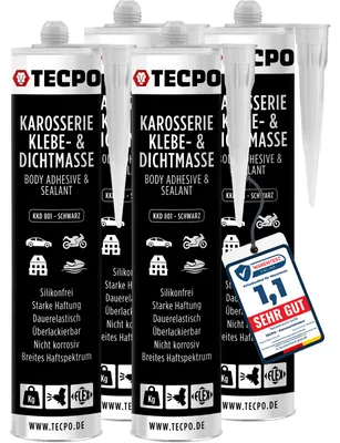 Produktbild von TECPO Karosseriekleber 4x370g Karosserie Kleber und Dichtmasse Klebstoff Dichtmittel silikonfrei dauerelastisch überlackierbar