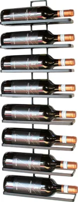 Produktbild von DanDiBo 2er Set Weinregal Metall Schwarz Wand 4-Wine erweiterbar Flaschenregal Flaschenablage Wandmontage