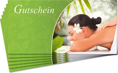 Produktbild von Gutschein Wellness, 25 Stück, DIN lang