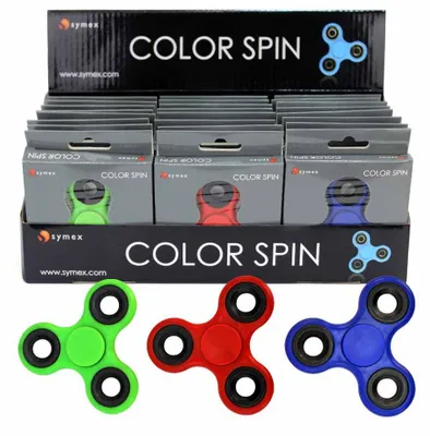 Produktbild von 24 Stück im Display Handkreisel Fidget bunt - ca. 7 cm