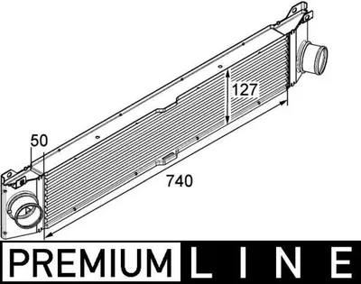 Produktbild von MAHLE CI 157 000P Ladeluftkühler LLK für FIAT Ducato Kastenwagen (250, 290) Turbo Intercooler