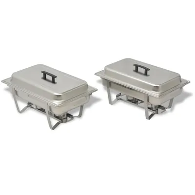 Produktbild von vidaXL Chafing Dish Set 2-tlg. Edelstahl