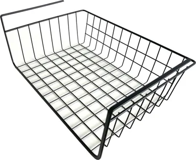 Produktbild von Praktischer Unterregal-Aufbewahrungskorb in Schwarz – 40 x 26 x 14 cm