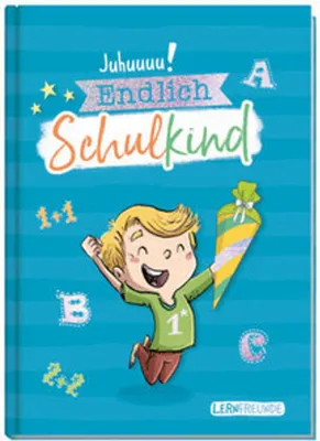 Obrázek produktu pro Häfft® Verlag 10140-4 Häfft® Verlag Freundebuch Endlich Schulkind DIN A5 liniert, blau Hardcover 48 Seiten