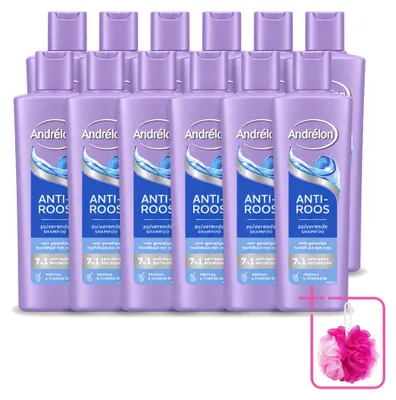 Image de 12 flacons de shampooing Andrélon Anti-pellicules - 250 ml - Lot de 12