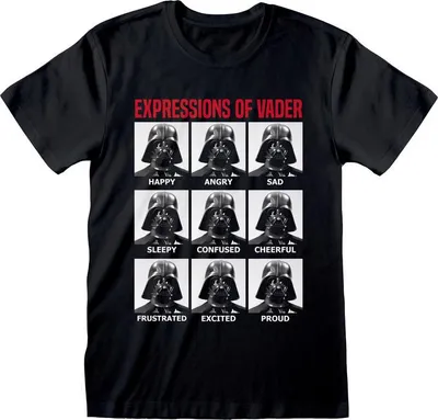 Produktbild von Star Wars T-Shirt XXL Schwarz Uni Expressions Of Vader