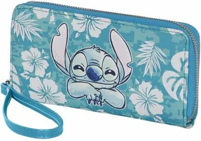 Produktbild von Karactermania Lilo and Stitch Aloha, Briefttasche, Blau, Abbildung, Reißverschluss, 190 mm, 20 mm