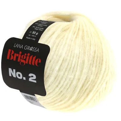Produktbild von Lana Grossa BRIGITTE NO. 2 50 g hochwertige Mischung aus Schurwolle, Baumwolle und Alpaka 140 m Farbe 016 - Rohweiß