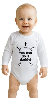 Imagen del producto de Body para bebé con estampado "¡Lo lograrás, papá!", talla 62 (3-6 meses)