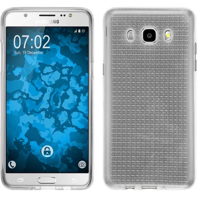 Produktbild von PhoneNatic Case kompatibel mit Samsung Galaxy J5 (2016) J510 - clear Silikon Hülle Iced + 2 Schutzfolien