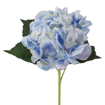 Produktbild von Kunstblume HORTENSIE 82cm. Hortensien-Zweig. BLAU