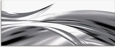 Produktbild von ARTland Glasbild Schöne graue Welle - Abstrakt Größe: 125x50 cm