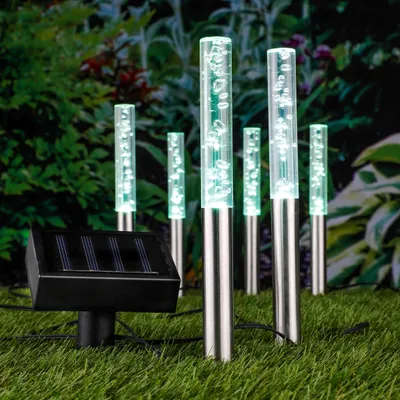 Produktbild von LED Solar Leuchten Bubbles - 6er Set mit Farbwechsel - Garten Lampen Dekoration