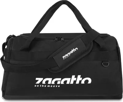 Obrázek produktu pro Zagatto ZG703 Large Black Sport Bag 37 L Gym Bag Travel Bag Gym Bag Tennis Bag Citybag Shoe Bag Fitness Bag