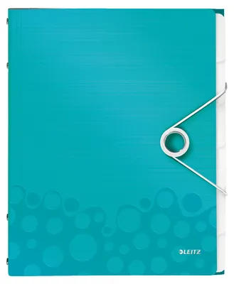 Productafbeelding van LEITZ Ordner, WOW-serie, DIN A4, polypropyleen, 6 compartimenten, ijsblauw