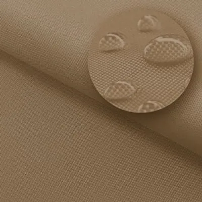 Zdjęcie produktu dla Tkanina Oxford wodoodporna powlekana PVC - kawowy brąz, szerokość 160 cm | tkanina zewnętrzna na metry na altany, zasłony, osłony, balkon, ogród, odporna na warunki atmosferyczne