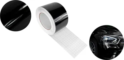 Produktbild von Autofolie Glanz 10x100 cm - Schwarz Glanz - Klebefolie Auto mit Luftkanal-Kleber und UV-Schutz - Selbstklebend Folie für Innen und Außen - Auto Folierung für Tuning - Einstiegsleisten Schutz