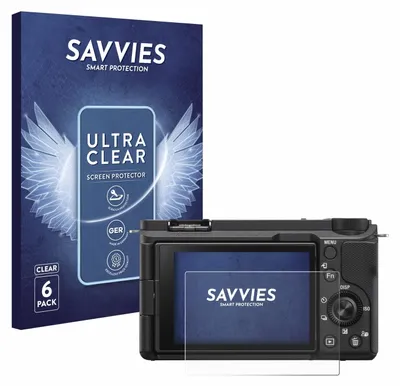Produktbild von 6x Für Sony Alpha ZV-E10 II Schutzfolie Savvies Displayschutz Display Schutz Folie Klar Transparent