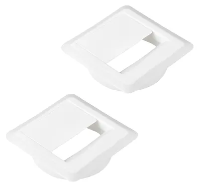 Produktbild von CAVO Kabeldurchlass 70 x 70 mm Ø 60 mm weiß – Kabeldurchführung Schreibtisch (2er Set)