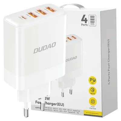 Immagine prodotto di Dudao A5Heu caricatore di rete 3X Usb-A 1X Usb-C Pd20W - Bianco