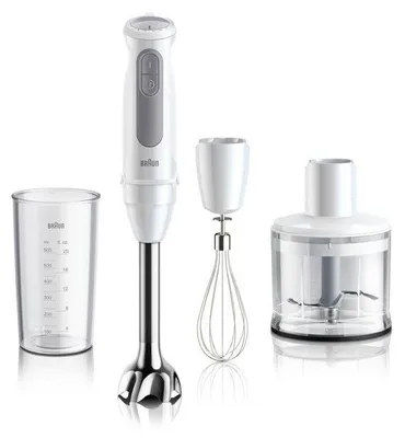 Immagine prodotto di Frullatore a immersione Braun MultiQuick 5 MQ50236M, 1000 W, 21 velocità, bicchiere da 600 ml, mini tritatutto, frusta, bianco